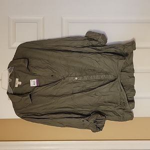 Olive green blouse NWT